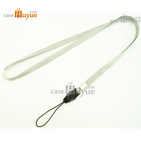 7mm Silver Grey Lanyard Nylon Lanyard for promotion or USB stick from China Wholesale